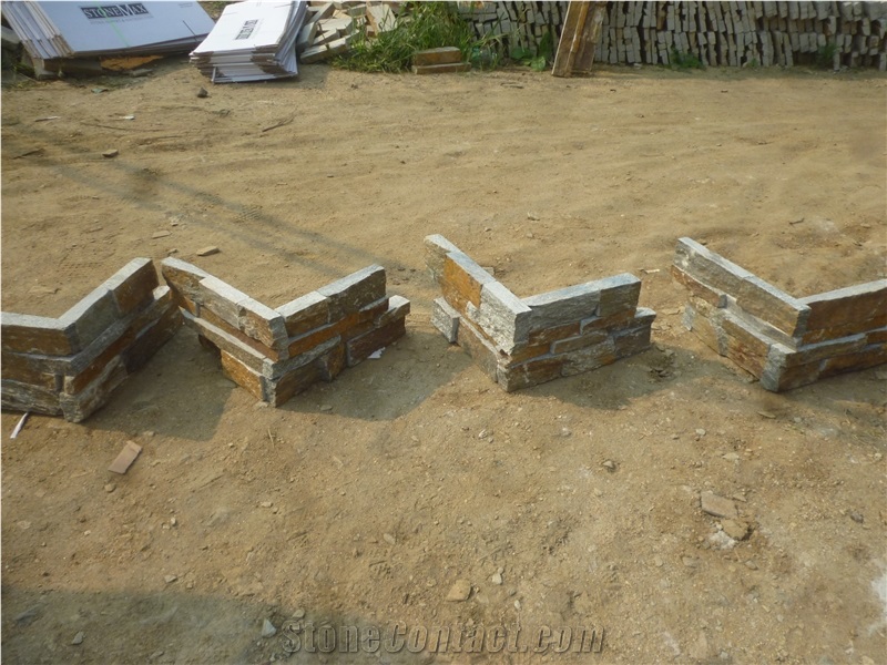 Rusty Cultured Stone, Wall Cladding, Stacked Stone Veneer
