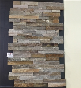 Quartzite Cultured Stone Veneer Split Rough Face Z Shape, Cultured Stone Wall Cladding, Ledger Stacked Stone Veneer, Thin Ledgestone Veneer
