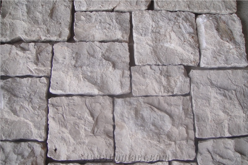 Random White Limestone Field Stone, Stacked Wall Cladding, Loose Stone