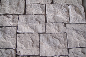 Random White Limestone Field Stone, Stacked Wall Cladding, Loose Stone