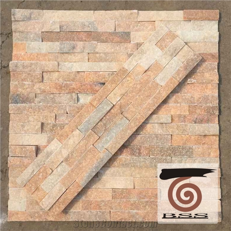 Sunset Marble Cultured Stone, Ledge Wall Stone Cladding, Stone Veneer