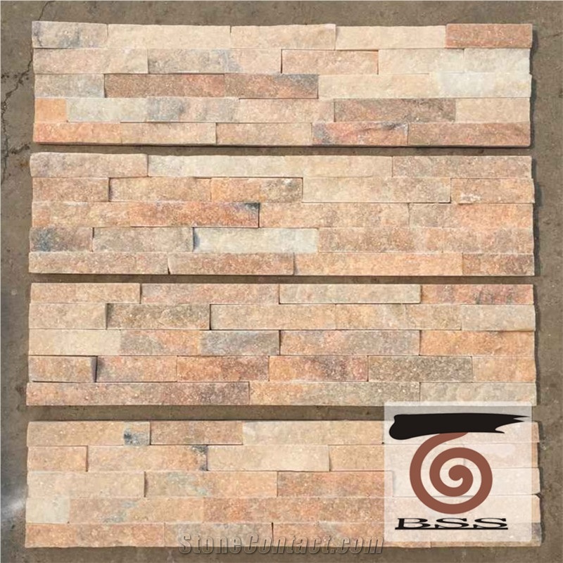 Sunset Marble Cultured Stone, Ledge Wall Stone Cladding, Stone Veneer