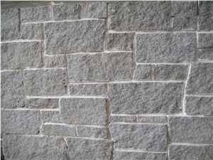 Tumbled Limestone Loose Veneer Wall Cladding Grey Color Cultured Stone