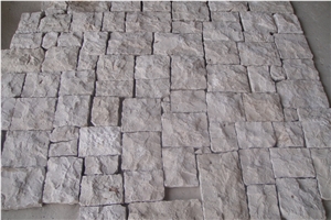 White Limestone Tumbled Loose Field Stone, Cultured Stone Stacked Wall Cladding