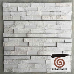 White Wooden Marble Wall Stone Cladding, Cultured Stone, Stone Veneer, Ledge Stone, Cultured Stone Veneer, Thin Ledge Stacked Stone Veneer
