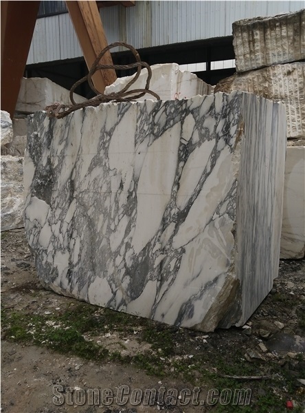 Arabescato Marble Blocks, White Marble Blocks