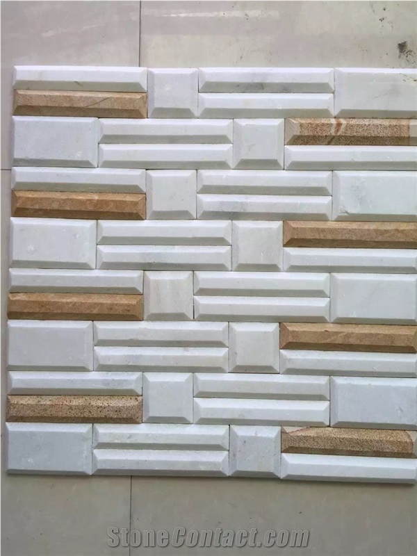 Cultural Stone Quartzite, Wall Stone Quartzite, White and Yellow Cultural Stone Wall Stone, Quartzite Wall Stone