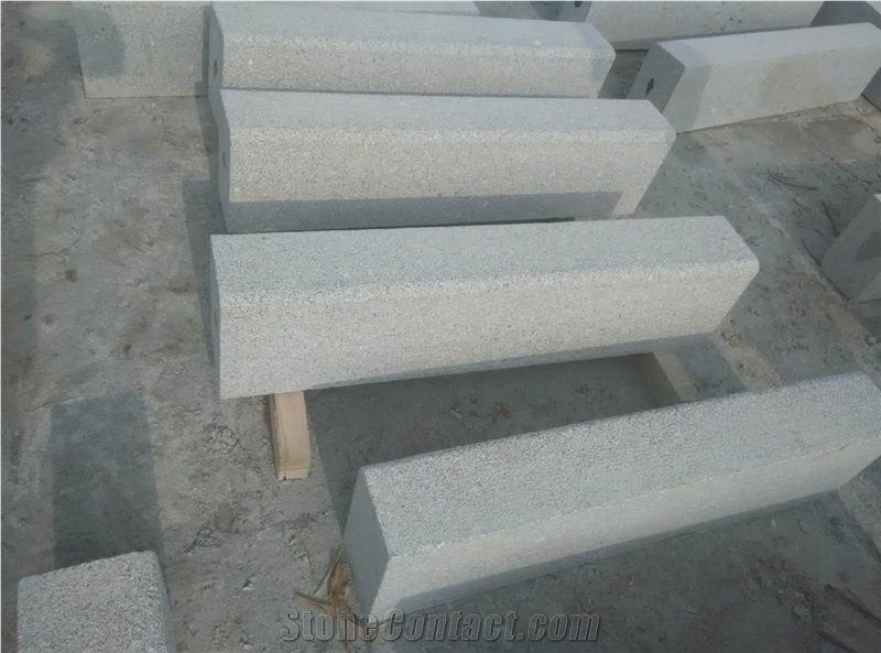 G603 Granite Kerbstone, Chinese Cheap Grey Granite Flamed Curbstone, New G603 Light Grey Granite Road Stone, Side Stone