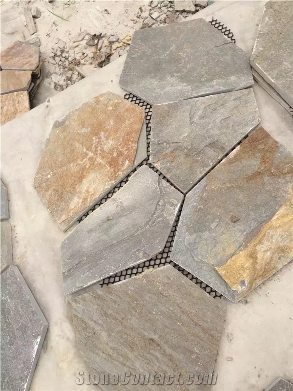 Grey Slate Paving Stone, Slate Paving, Floor Covering, China Slate Paving, Grey Slate Flagstone