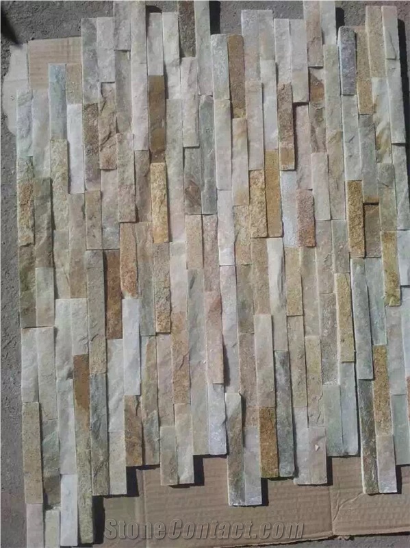 Mix Color Slate Cultured Stone, Natural Culture Stone, Slate Culture Stone, Hebei Culture Stone，Mixed Light Cultural Stone