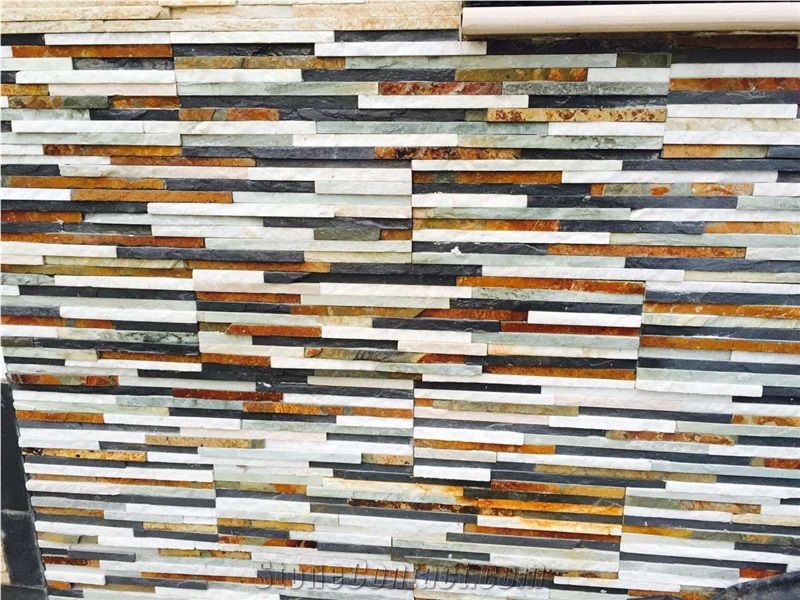 Natural Slate Cultural Stone,Multicolor Culture Stone,China Slate Cultured Stone