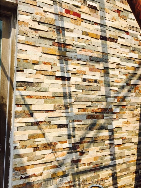 Natural Slate Cultural Stone,Multicolor Culture Stone,China Slate Cultured Stone