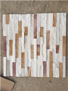 White and Pink Slate Cultured Stone, Wall Covering Slate, Cultured Stone Slate, China Slate Cultured Stone