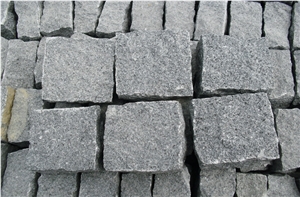 G654 Granite Cube Stone Dark Grey Natural Spilt Paving Stone
