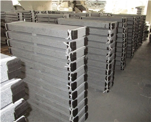 G654 Granite Kerbstone, China Dark Grey Granite Curbstone