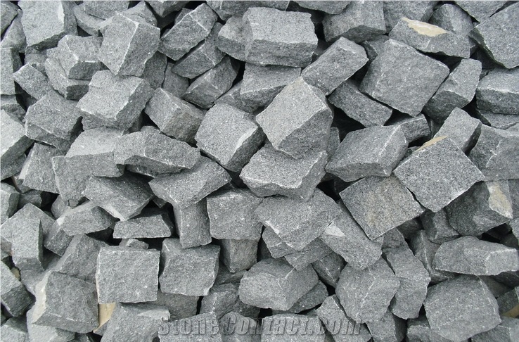 Grey Cube Stone G654 Granite Pavers Garden Stone
