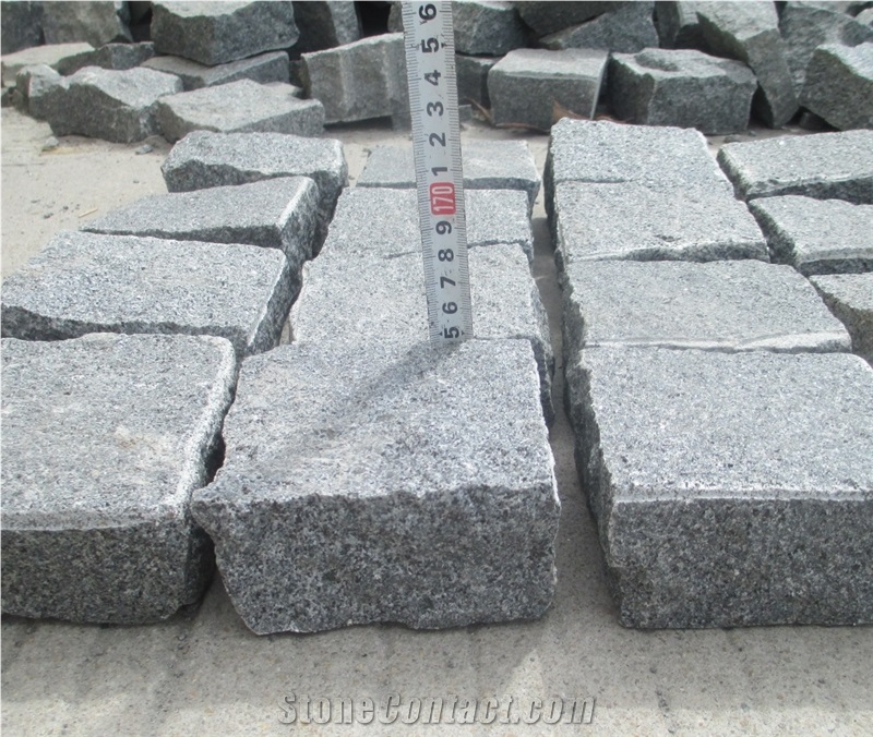 Grey Cube Stone G654 Granite Pavers Garden Stone