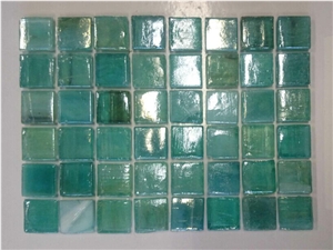 Mosaic Glass Tiles Polished Green Glass Mosaic for Wall Floor