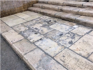 Pierre De Bourgogne Limestone Stairs & Steps, Beige Limestone Staircases