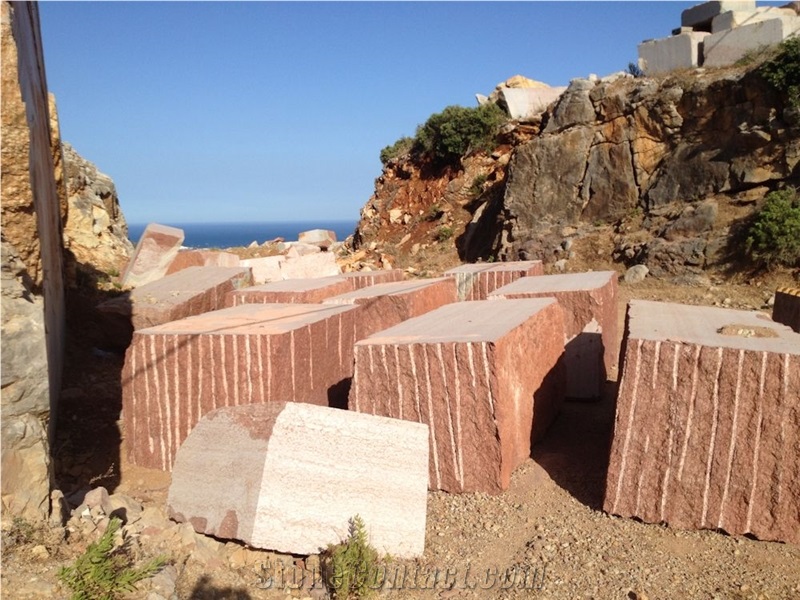 Red Alandalus Marble- Blocks