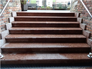 Red Marble "Al-Andalus" - Flamed Slabs & Tiles, Rojo Al Andalus Red Marble