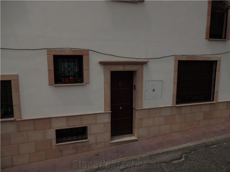 Sandstone "Arroyo Del Toro" - Aged (Brushed) Slabs & Tiles, Spain Beige Sandstone