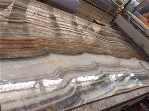 Vein Cut Brown Onyx Blocks Iran