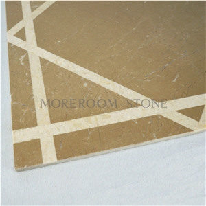 2016 Yellow Marble Tile Calcite Beige Laminated Marble Tile for Floor