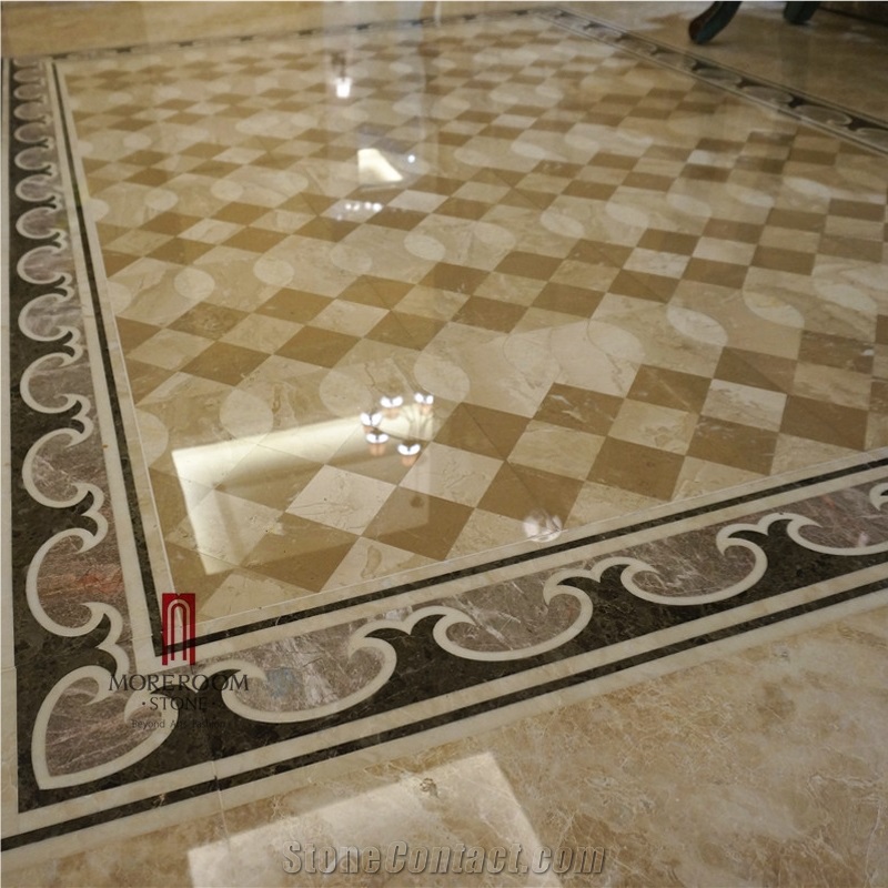 Australia Golden Beige Marble, Composited Mosaic Polished Mosaic Composited Marble Mosaic, Floor Mosaic Laminated Mosaic