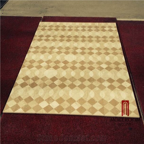 Australia Golden Beige Marble, Composited Mosaic Polished Mosaic Composited Marble Mosaic, Floor Mosaic Laminated Mosaic