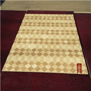 Australia Golden Beige Marble, Composited Mosaic Polished Mosaic Composited Marble Mosaic, Floor Mosaic Laminated Mosaic