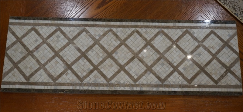 Marble Mosaic, Mosaic Pattern Decorative Floor Tile, Mosaic Pattern Flooring Border Designs