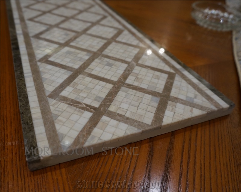 Marble Mosaic, Mosaic Pattern Decorative Floor Tile, Mosaic Pattern Flooring Border Designs