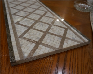Marble Mosaic, Mosaic Pattern Decorative Floor Tile, Mosaic Pattern Flooring Border Designs