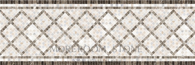 Marble Mosaic, Mosaic Pattern Decorative Floor Tile, Mosaic Pattern Flooring Border Designs