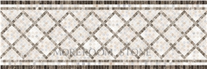 Marble Mosaic, Mosaic Pattern Decorative Floor Tile, Mosaic Pattern Flooring Border Designs