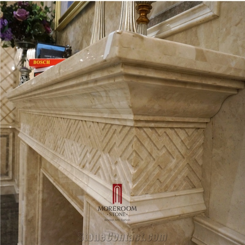 Mosaic Border;Beige Marble Artistic Border, Cream Marfil Marble Molding & Border