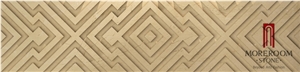 Mosaic Border;Beige Marble Artistic Border, Cream Marfil Marble Molding & Border