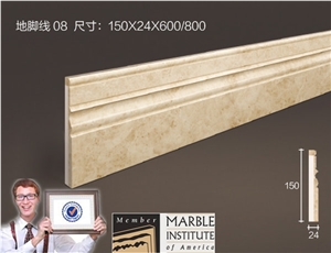 New Design Marble Moulding, Wall Skirting, Marble Border Line