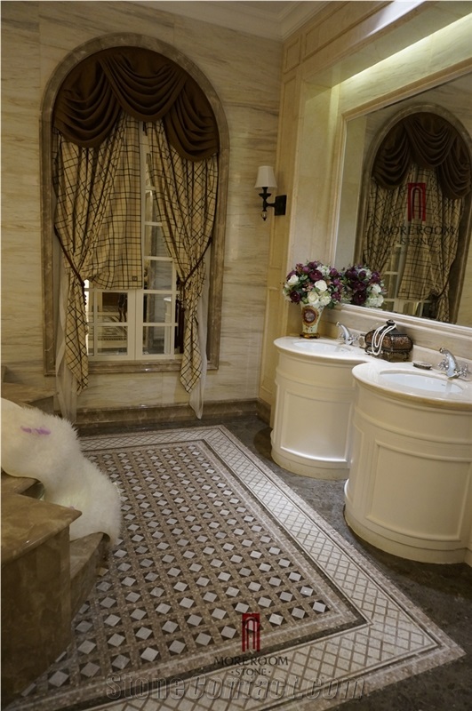 Turkey Casti Grey Marble Flooring,Marble Tiles, Water Jet Marble Medallion,Floor Medallions,Carpet Medallions