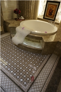 Turkey Casti Grey Marble Flooring,Marble Tiles, Water Jet Marble Medallion,Floor Medallions,Carpet Medallions