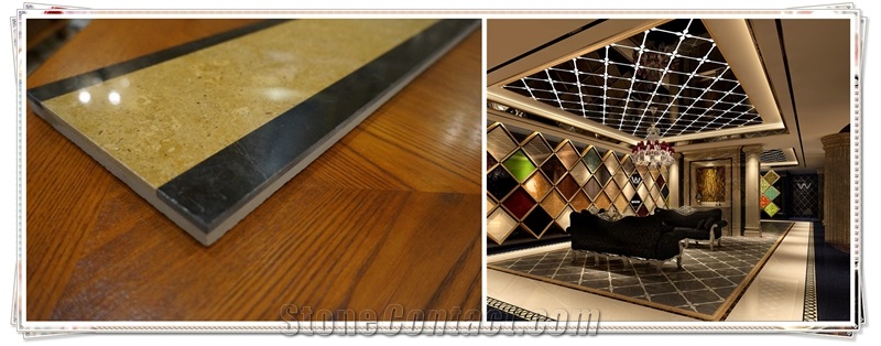Waterjet Marble Tile Marble Border Line Decorating