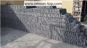 Black Quartzite Peak Shape Cultured Stone/Black Stacked Stone Peak Shape/Black Quartzite Wall Cladding Stone/ Stacked Stone Veneer/Black Peak Stone Culture Quartzite Ledge Stone Wall Cladding