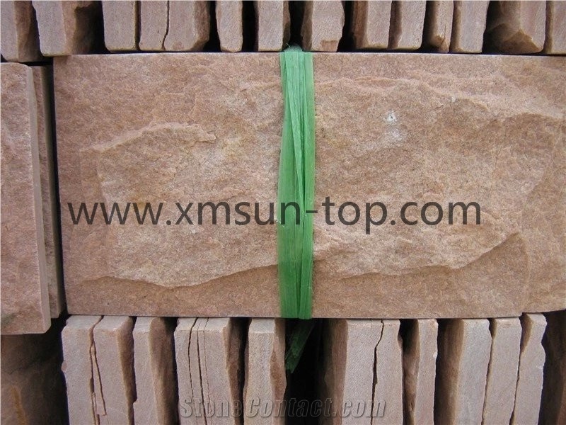 Mushroom Stone Pink Quartzite/Mushroom Stone Wall Tiles/Pink Quartzite Mushroom Stone Wall Cladding/Mushroom Stone China Pink Quartzite Nature Split Surface