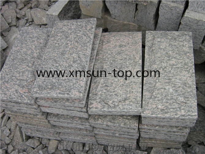 Pomegranate Red Granite Mushroom Stone/Mushroom Stone Wall Tiles/Buliding Stone/Red Granite Mushroom Stone Panel for Wall Cladding