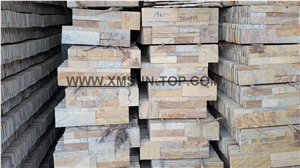 Rusty Culture Stone/ Yellow Slate/Golden Grain Slate/Rusty Slate/ Yellow Slate Cultured Stone/China Rust Slate Cultured Stone Corner/Rust Yellow Slate Corner Stone/Wall Cladding/Ledge Stone