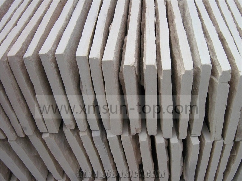 White Sandstone Mushroom Stone Wall Cladding/Sandstone Wall Tiles/Mushroom Stone China White Sandstone Nature Split Surface