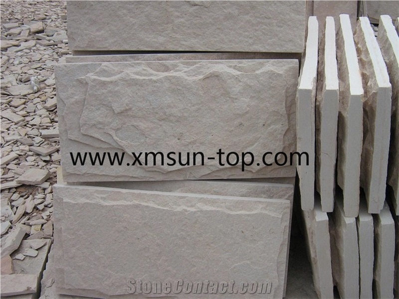 White Sandstone Mushroom Stone Wall Cladding/Sandstone Wall Tiles