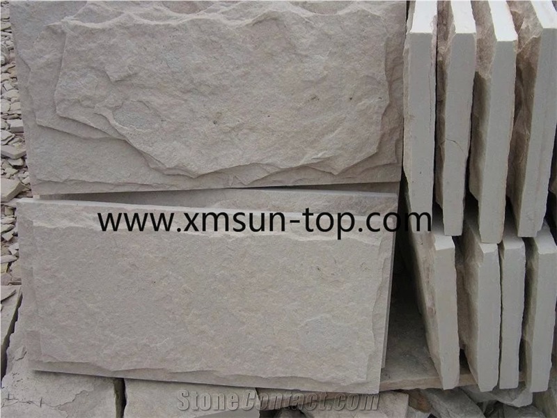 White Sandstone Mushroom Stone Wall Cladding/Sandstone Wall Tiles