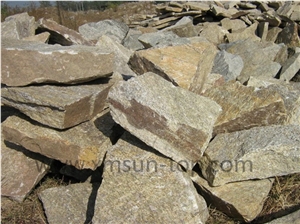 Yellow Quartzite Random Flagstones/ Paving Stone Landscape Quartzite Yellow/Natural Stone Irregular Flagstone Patio/Crazy Paving Stone Irregular Shapes Natural Stone Slate for Floor Paving